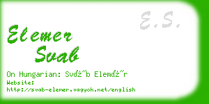 elemer svab business card